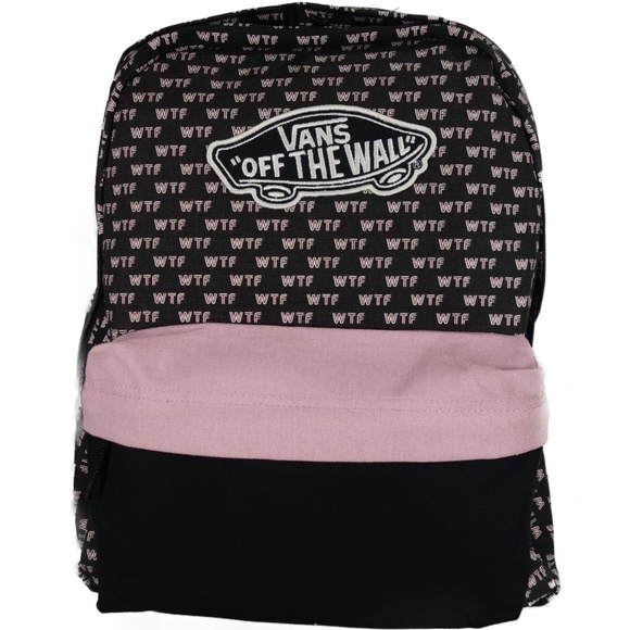 black and pink vans backpack